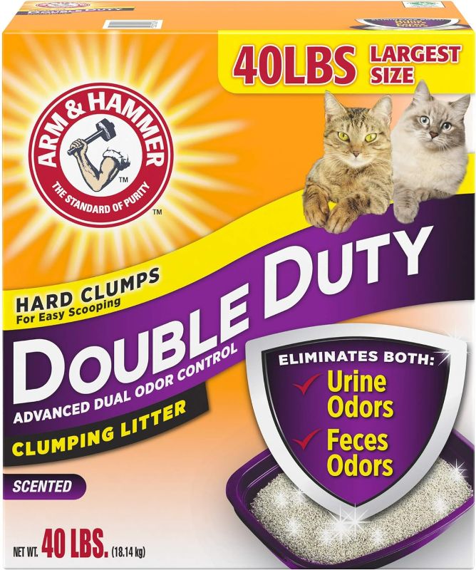 Photo 1 of Arm & Hammer Double Duty Clumping Cat Litter, 40lb Box
