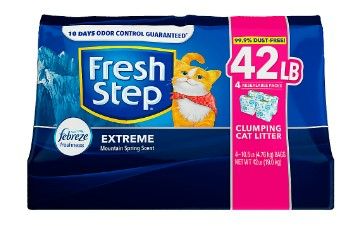 Photo 1 of Fresh Step® Extreme with Febreze™ Clumping Clay Cat Litter - Mountain Spring Scented, Low Dust
