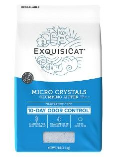 Photo 1 of ExquisiCat Micro Crystals Clumping Multi-Cat Silica Cat Litter - Unscented, Low Dust 7 lbs 