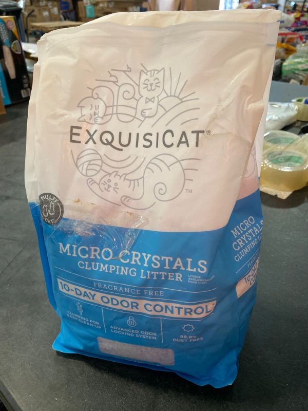 Photo 2 of ExquisiCat Micro Crystals Clumping Multi-Cat Silica Cat Litter - Unscented, Low Dust 7 lbs 