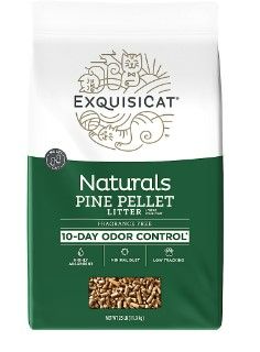 Photo 1 of ExquisiCat Naturals Multi-Cat Pine Pellet Cat Litter - Unscented, Low Dust, Low Tracking, Natural
