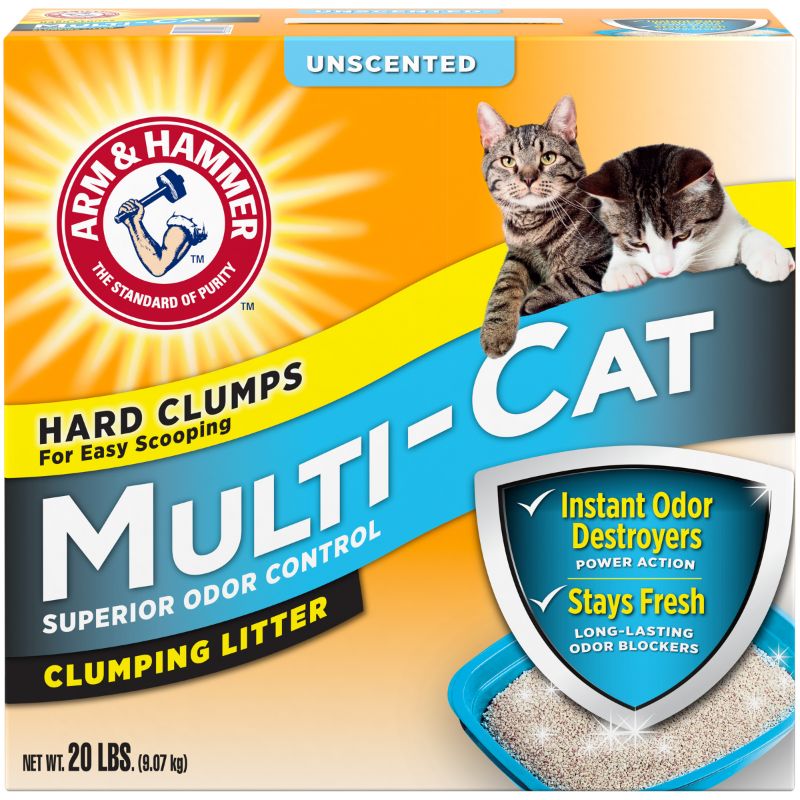 Photo 1 of Arm & Hammer Multi-Cat Clumping Litter Unscented, 20 lb
