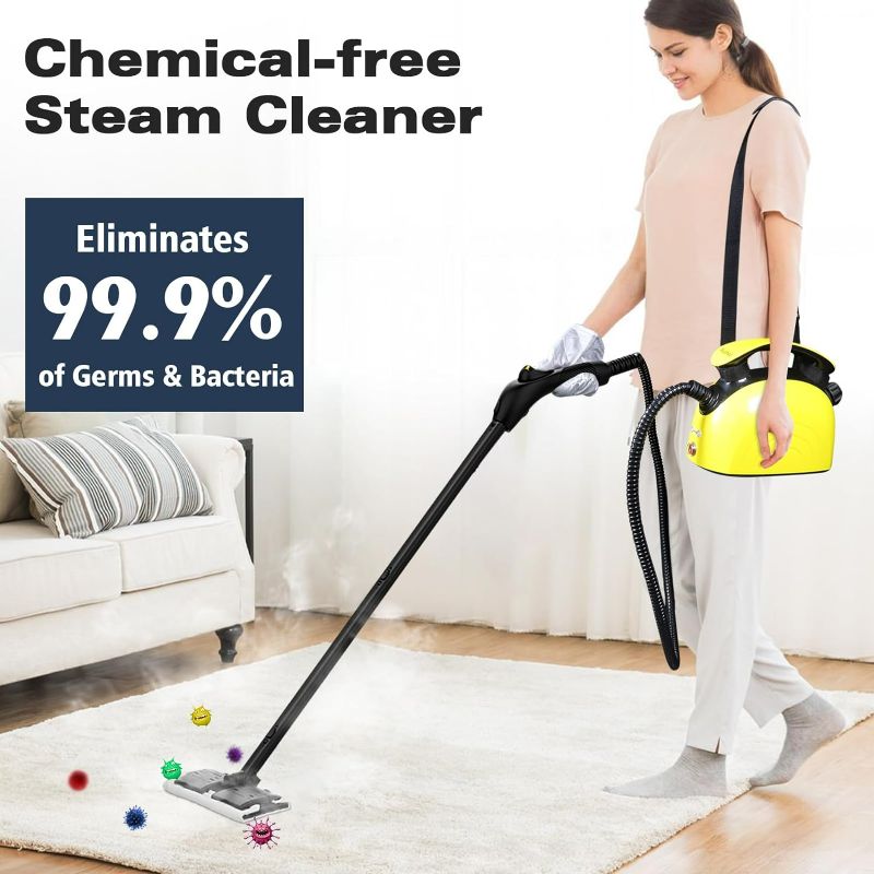 Photo 1 of Waitbird Steam Cleaner, Multipurpose Powerful Steamer with Accessories, Portable Handheld Steam Mop with 38OZ Tank, Natural Cleaning for Home Use, Floor, Grout, Tile, Couch, Carpet, Car
