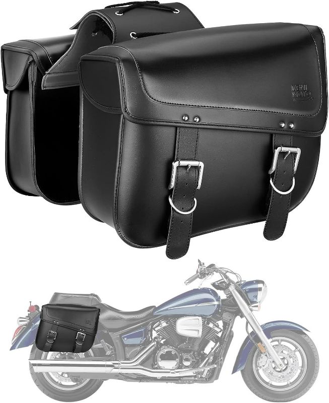 Photo 1 of Motorcycles 30L Large Capacity PU Leather Saddle Bags
