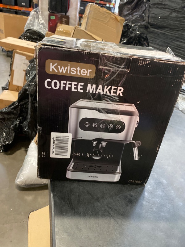 Photo 2 of Kwister Espresso Machine 20 Bar Espresso Coffee Maker Cappuccino Machine with Milk Frother, Coffee Machine with Digital Touch Panel, 50 OZ Removable Water Tank, Stainless Steel
