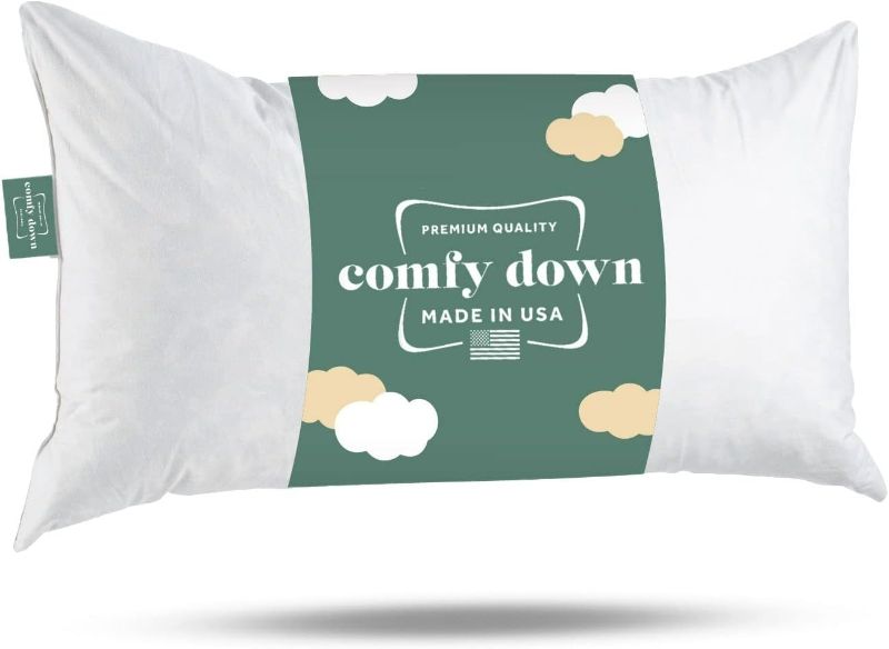 Photo 1 of ComfyDown 95% Feather 5% Down, Standard Rectangle Decorative Pillow Insert, Sham Stuffer - Made in USA
