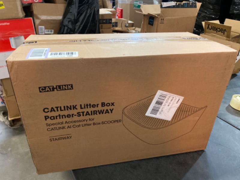 Photo 3 of CATLINK Ramp, Compatible with All Catlink Self Cleaning Cat Litter Box, Easy Entry for Elder Cats, Kitten and Cats with Limited Mobility, Traps Mess from Box and Paws (White)
