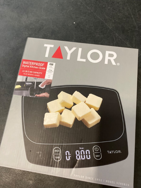 Photo 3 of Taylor 9x8.1 Digital Waterproof Food Scale - Black