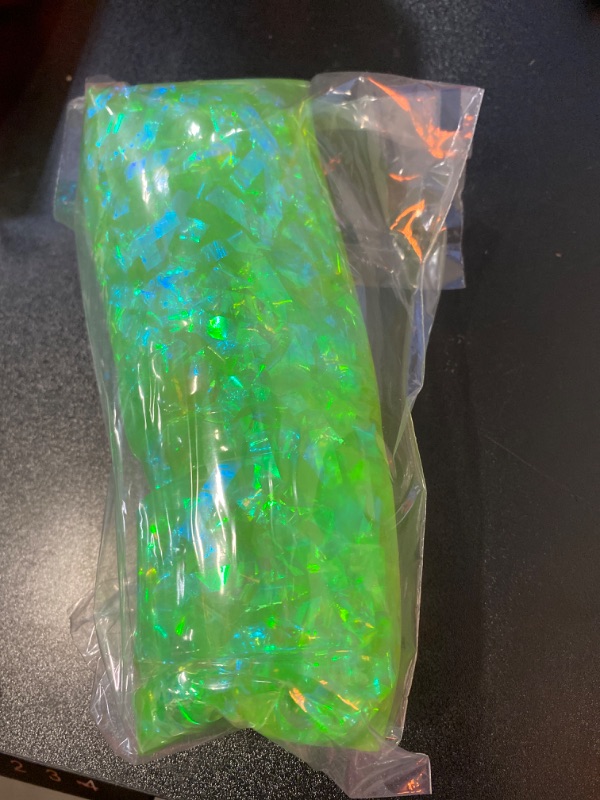 Photo 2 of 1 Jumbo Water Trick Snake Filled with Sparkle Streamers - Stress Toy - Slippery Tricky Wiggly Wiggler Tube - Squishy Wiggler Sensory Fidget Ball Can't Hold (green)
