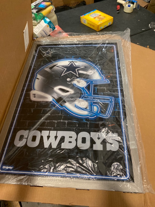 Photo 2 of Trends International NFL Dallas Cowboys - Drip Helmet 20 Wall Poster, 22.375" x 34", Silver Framed Version
