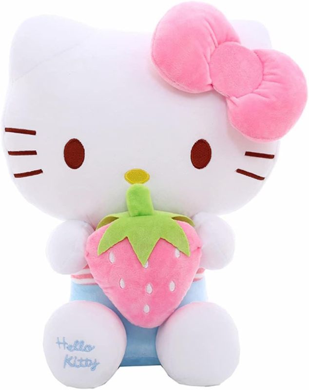 Photo 1 of SecretCastle Pink Cat Plush Toys Dolls,Baby Girls Toys 14'', Plush Pillow Stuffed Animals Strawberry