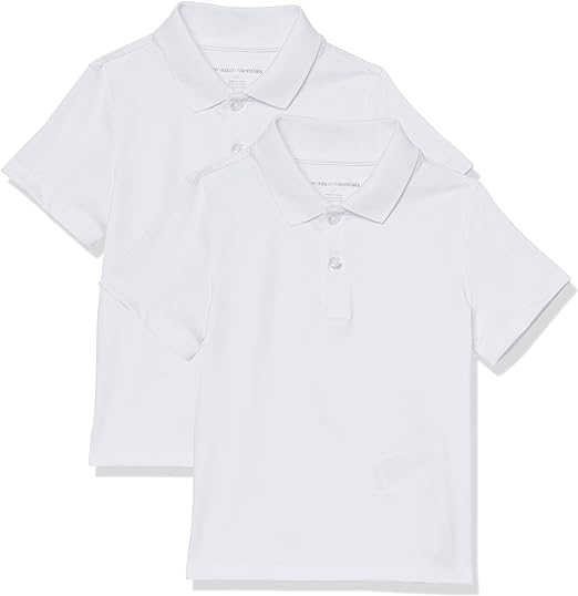 Photo 1 of Amazon Essentials Boys and Toddlers' Active Performance Polo Shirts, Pack of 4