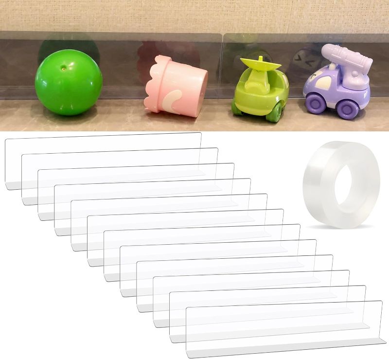 Photo 1 of 12 Pack Gap Bumper for Under Couch(3.2" H 16" L)?PVC Adjustable Clear Toy Blockers?Stop Things Going Under Couch Sofa Bed and Other Furniture with Strong Adhesive?Suit for Hard Surface Floors