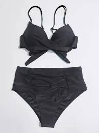 Photo 1 of LOW-RISE STRAPPED BIKINI SET IN BLACK