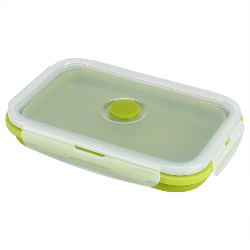 Photo 1 of Silicone Lunch Box, Collapsible Snap Fit Bento Box Safe Durable Food Storage Container for Home Office(350ML) 8 pack
