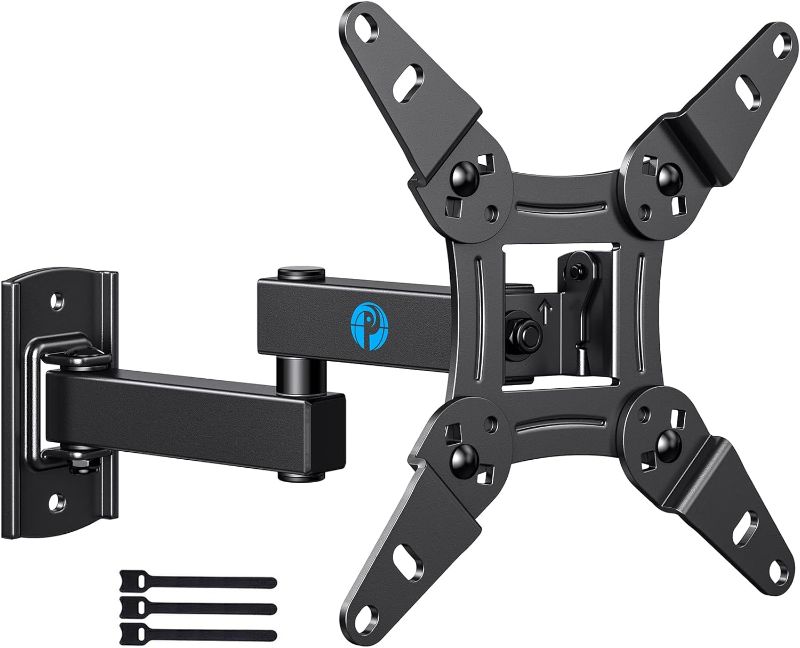 Photo 1 of Pipishell Full Motion TV Monitor Wall Mount for Most 13–42 inch LED LCD Flat Curved ScreenTVs & Monitors, 360° Rotation, Swivel, Extension, Tilt, Small TV Mount Max VESA 200x200mm up to 33 lbs, PISF4