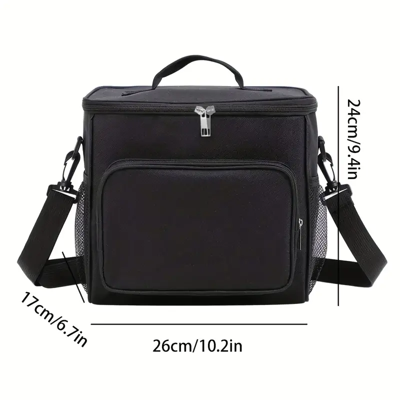 Photo 1 of Large Capacity Insulated Lunch Bag with Adjustable Shoulder Strap - Perfect for Picnics and On-the-Go Meals