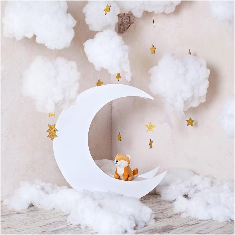 Photo 1 of ZAUGONTW Artificial Cloud Props, Imitation 3D Cloud for Ceiling Hanging Decorations, Fake Cloud Shape Ornaments for Room Wedding Party Stage Show Decor (6 Pieces,5 Size)