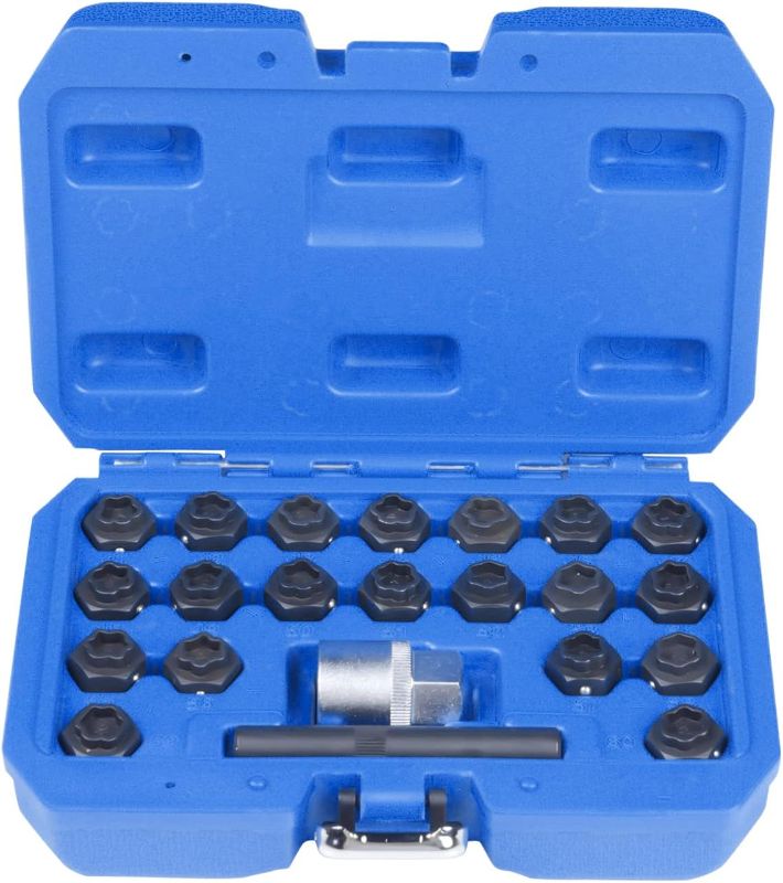 Photo 1 of 22 PCS Wheel Lock Key Removal Kit?Wheel Anti-Theft Lock Lug Nuts Screw Remover Socket Tool Set, for BMW