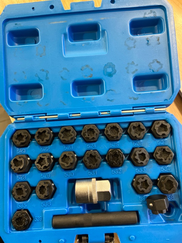 Photo 2 of 22 PCS Wheel Lock Key Removal Kit?Wheel Anti-Theft Lock Lug Nuts Screw Remover Socket Tool Set, for BMW