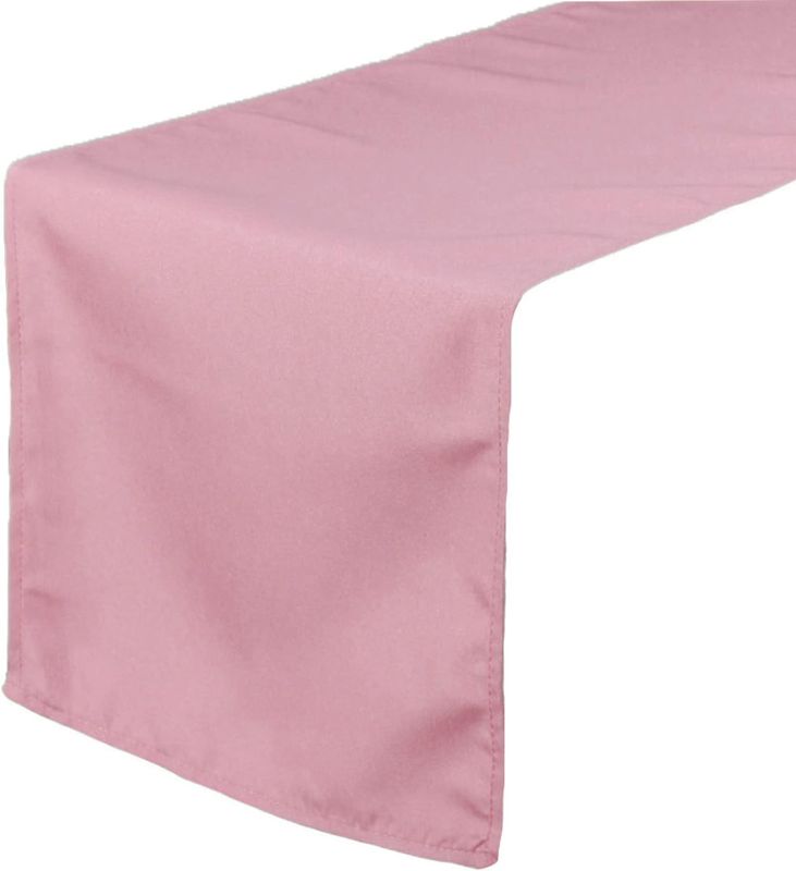 Photo 1 of Polyester Table Runner - Dusty Rose, Table Runner for Weddings, Events, Hotels and Catering Services
