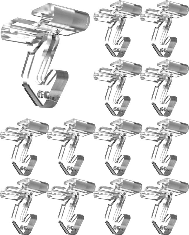 Photo 1 of NACETURE Clear Drop Ceiling Hooks Classroom Decorations - 50 Pack Polycarbonate Ceiling Hanger Hooks for Hanging Track Clip on Suspended Ceiling Tile Grid for Office Home Stores Decorations