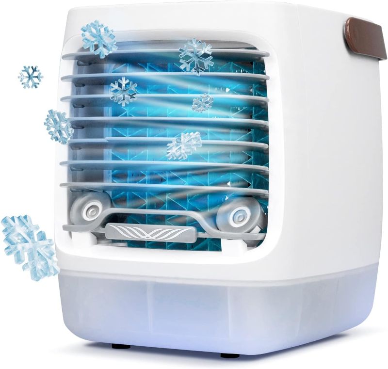 Photo 1 of ChillWell 2.0 Evaporative Air Cooler - 4-Speed Mini Portable Swamp Coolers with Humidifier | Indoor Personal Cooling Unit for Bedroom, Home Office, and Camping | USB-Rechargeable, Easy Setup