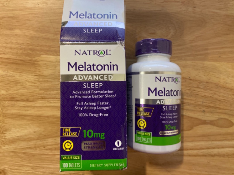 Photo 2 of Natrol Advanced Sleep Melatonin 10mg, Dietary Supplement for Restful Sleep, 100 Time-Release Tablets, 100 Day Supply