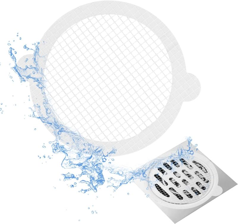 Photo 1 of AIYUENCICI Disposable Shower Drain Hair Catcher, 25PCS Hair Catchers Mesh Stickers Hair Stopper Strainer Filter, Drain Cover for Shower, Bathtub, Sink, Bathroom, Kitchen, Sewer (50PCS)