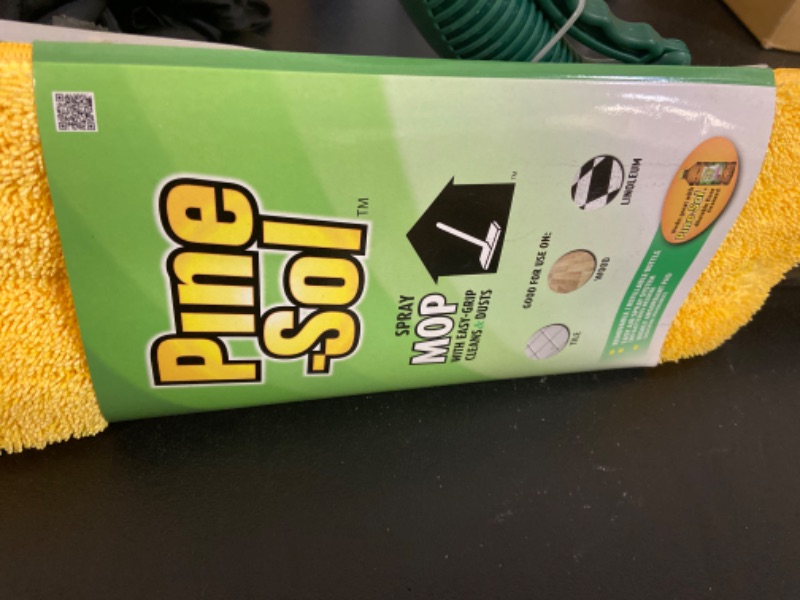 Photo 1 of Pine-Sol Mop for Floor Cleaning Wet Spray Mop with 14 oz Refillable Bottle and Washable Microfiber Pad Home or Commercial Use Dry Wet Flat Mop for Hardwood Laminate Wood Ceramic