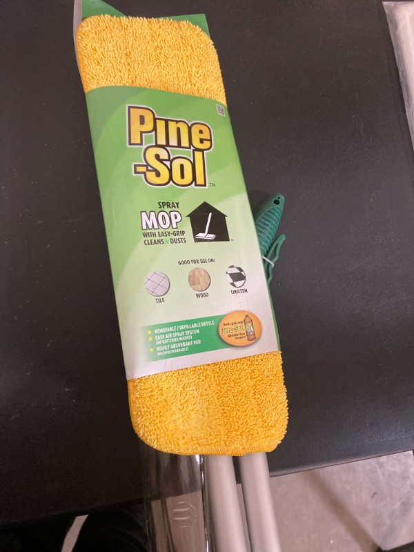 Photo 3 of Pine-Sol Mop for Floor Cleaning Wet Spray Mop with 14 oz Refillable Bottle and Washable Microfiber Pad Home or Commercial Use Dry Wet Flat Mop for Hardwood Laminate Wood Ceramic
