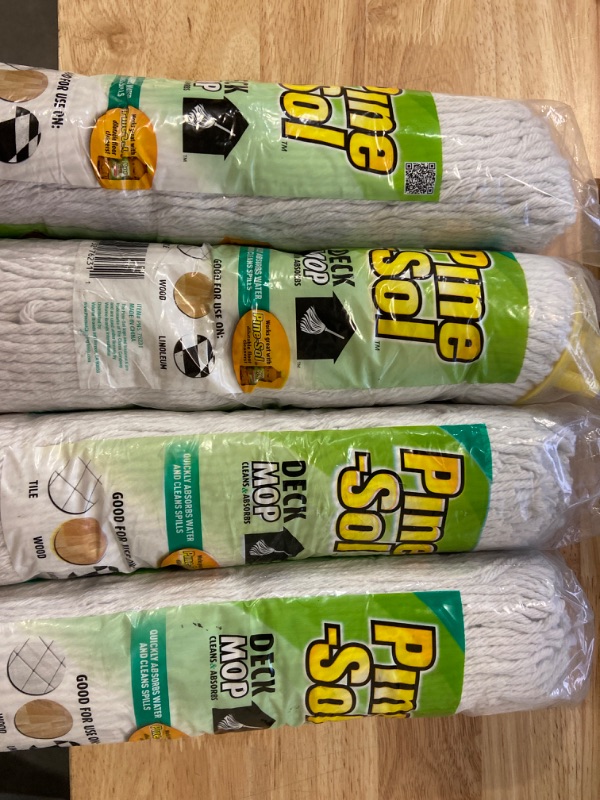 Photo 2 of 4 Pack Pine-Sol Deck Cotton Wet Mop Refill | Replacement head