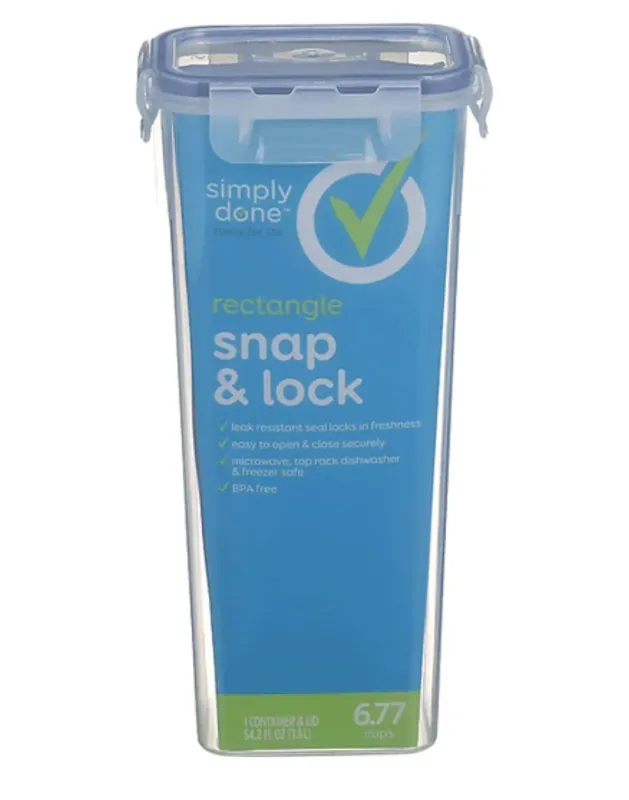 Photo 1 of 3 Pack Simply Done Rectangle Snap & Lock Container/Lid 6.77cups