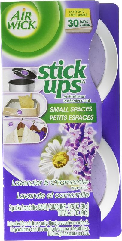 Photo 2 of Bundle: Air Wick Stick Ups Air Freshener, Lavender and Chamomile 2ct, 2.1 oz + ARM & HAMMER Fresh'n Soft Fabric Softening Sheets, Tropical Burst 20 each (Pack of 3)