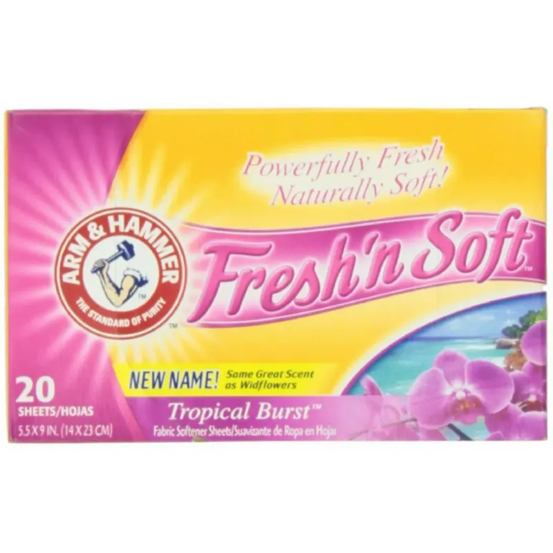 Photo 1 of Bundle: Air Wick Stick Ups Air Freshener, Lavender and Chamomile 2ct, 2.1 oz + ARM & HAMMER Fresh'n Soft Fabric Softening Sheets, Tropical Burst 20 each (Pack of 3)