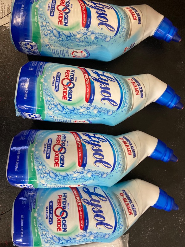 Photo 2 of 4 Pack Lysol Toilet Bowl Cleaner Gel, For Cleaning and Disinfecting, Bleach Free, Ocean Fresh Scent, 24oz