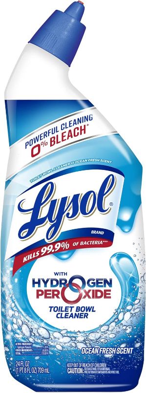 Photo 1 of 4 Pack Lysol Toilet Bowl Cleaner Gel, For Cleaning and Disinfecting, Bleach Free, Ocean Fresh Scent, 24oz