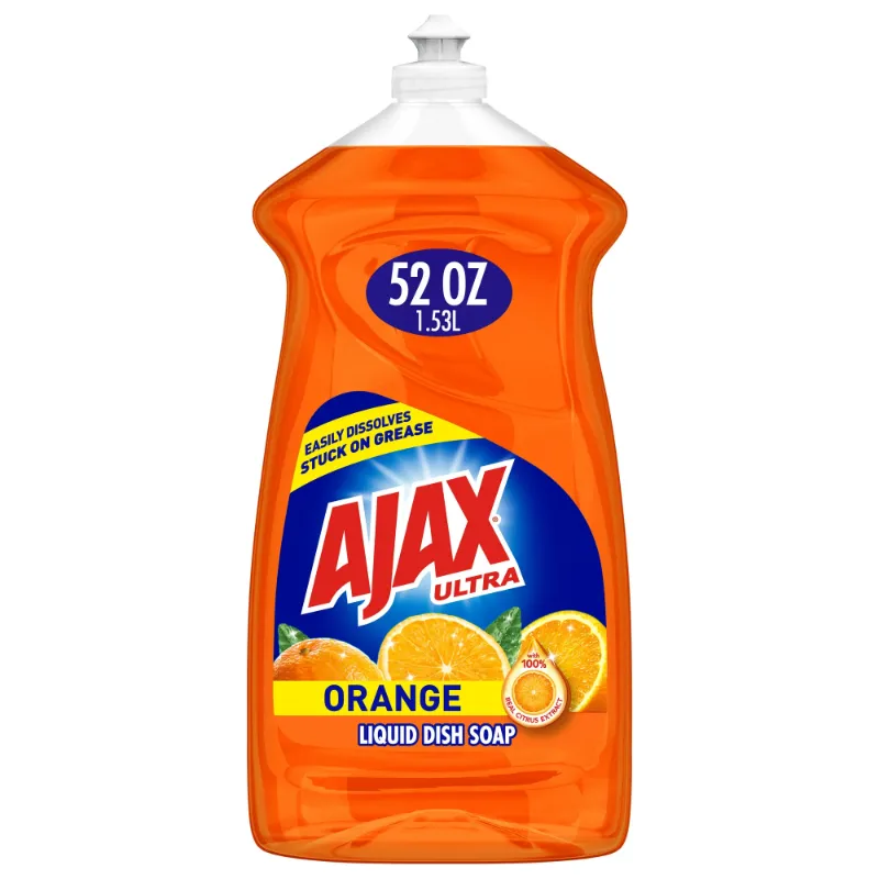 Photo 2 of Bundle: Ajax Super Degreaser Dish Liquid Lemon 52oz + Ajax Ultra Triple Action Liquid Dish Soap, Orange Scent - 52 Fluid Ounce + AJAX Liquid Dish Soap, Lime Scent,52 Fluid Ounce