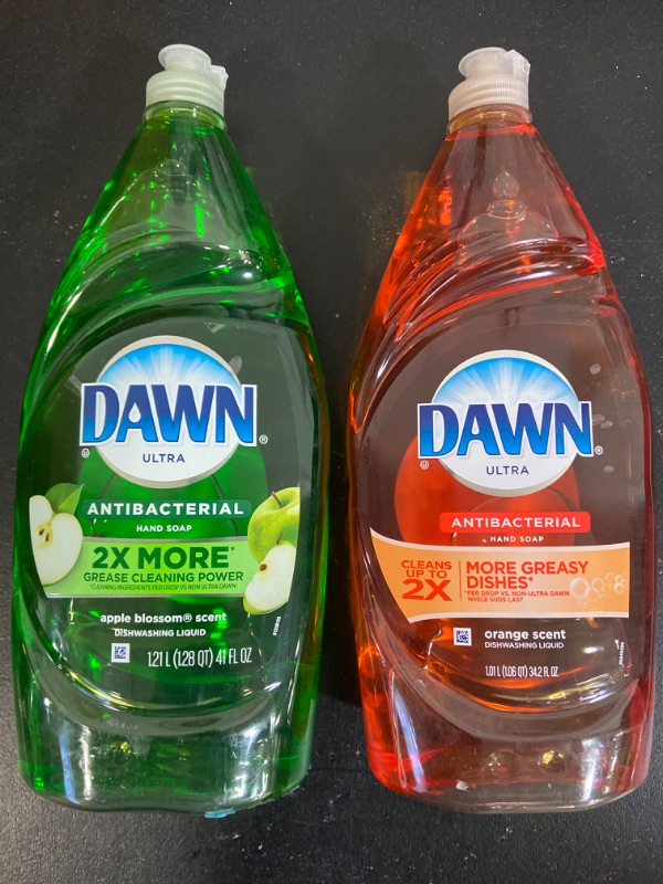 Photo 3 of Bundle: Dawn® Ultra Antibacterial Hand Soap Dishwashing Liquid Dishwashing Soap, Orange Scent + Dawn Ultra Antibacterial Hand Soap, Dishwashing Liquid Dish Soap, Apple Blossom Scent