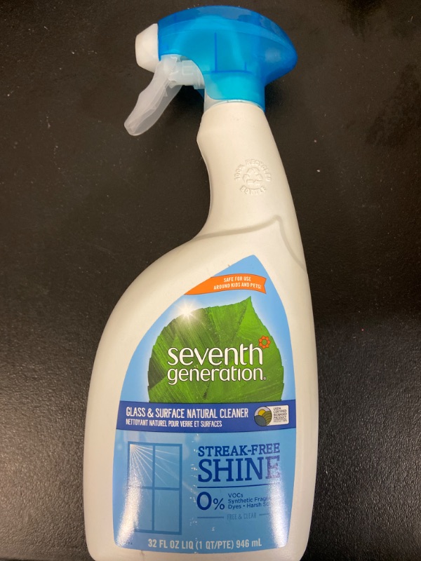 Photo 2 of Seventh Generation Glass and Surface Natural Cleaner Spray Free And Clear, 32 Oz