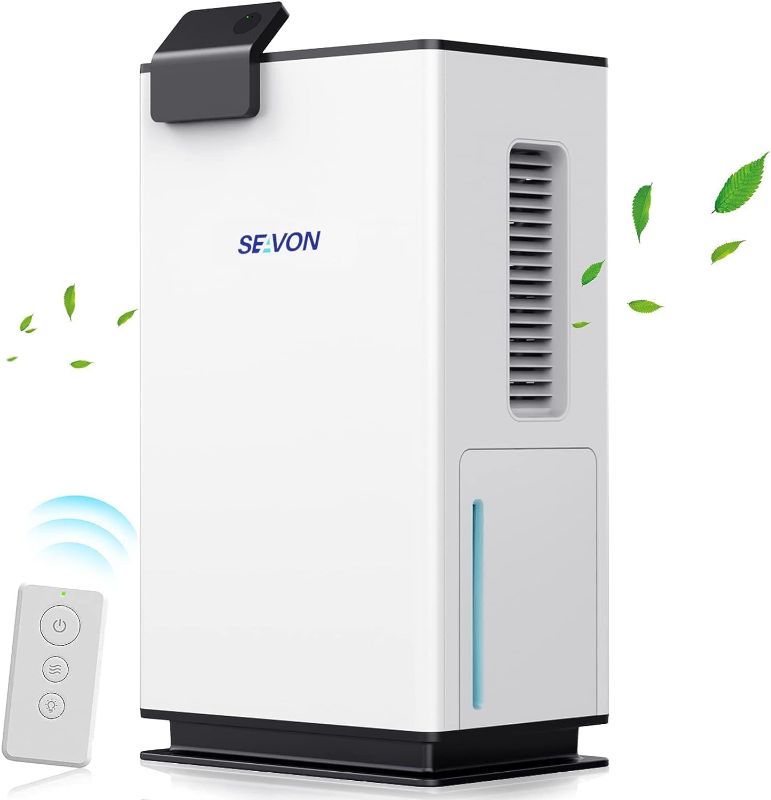 Photo 1 of Dehumidifiers for Home Up to 7500 Cubic Feet, SEAVON Dehumidifier with Remote Controller, Auto-off, 2 Working Modes Quiet and Portable Dehumidifiers Perfect for Bedroom, Bathroom, Basement, RV