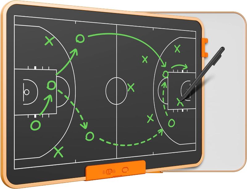 Photo 1 of Wicue 15in LCD Electronic Basketball/Baseball/Soccer/Footbal/Hockey/Tennis Coach Board, Digital Strategy Tactic Marker Board with Stylus Pen for Sports Training, Education, Coach Gift