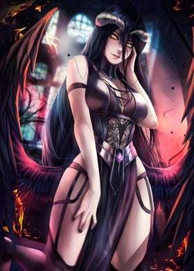 Photo 1 of Overlord Albedo High-quality metal print from amazing Overlord collection 
