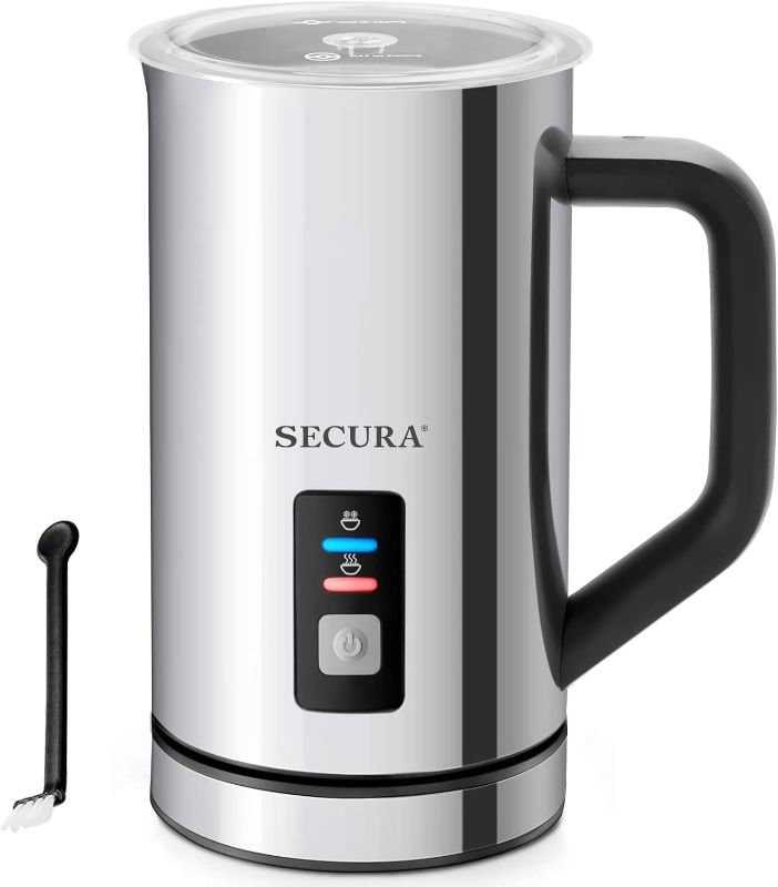 Photo 1 of Secura Milk Frother, Electric Milk Steamer Stainless Steel, 8.4oz/250ml Automatic Hot and Cold Foam Maker and Milk Warmer for Latte, Cappuccinos, Macchiato, 120V