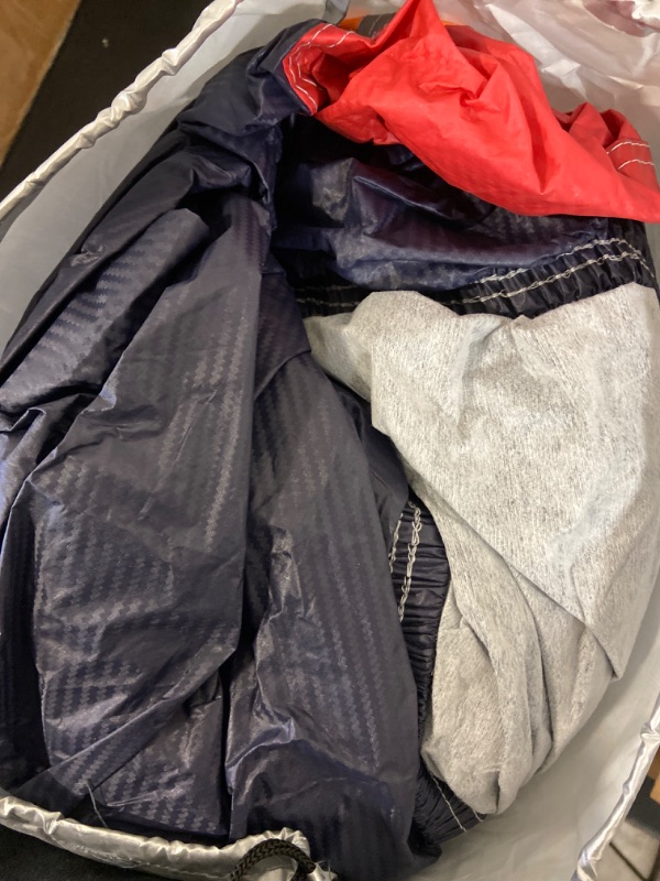 Photo 1 of Car Cover Waterproof All Weather for Automobiles, 6 Layers Outdoor Full Exterior Cover Rain Sun UV Snowproof Protection with Zipper Cotton, Mirror Pocket for Sedan (190-195 inch)