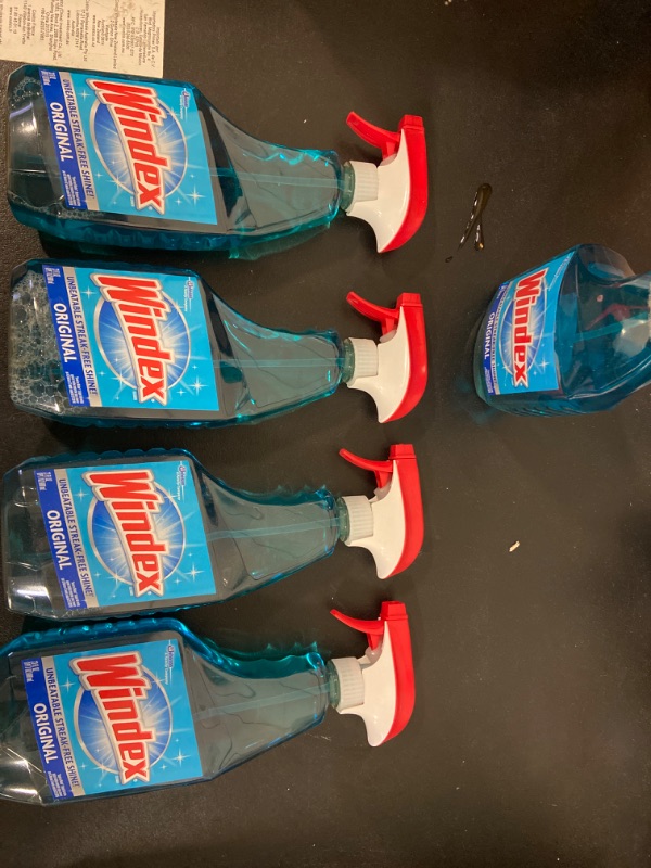 Photo 2 of 5 Pack Windex® Glass Cleaner, Original Blue, Spray Bottle, 23 fl oz