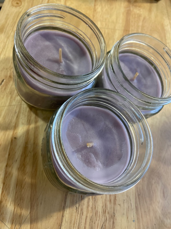 Photo 2 of 3 Pack Mini Mason Jar Candles Lavender Marshmallow 