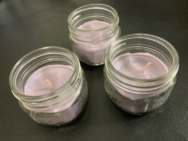 Photo 2 of 3 Pack Mini Mason Jar Candles Lavender Marshmallow