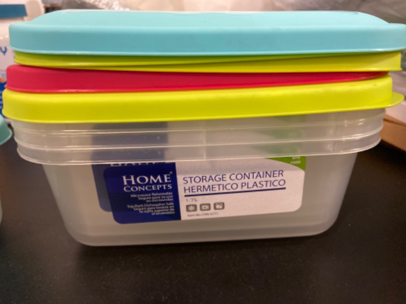 Photo 1 of 4 Pack Home Concepts 1.7L Storage Containers