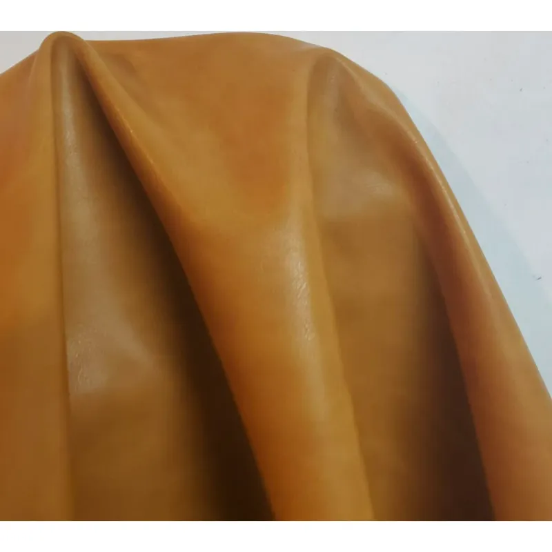 Photo 1 of Caramel Soft Faux Vegan Leather PU {Peta Approved Vegan} | 1 Yard (36 inch x 54 inch Wide) Cut by Yard | Synthetic Pleather Nappa 0.9 mm Smooth Vinyl Upholstery | 36"x54"